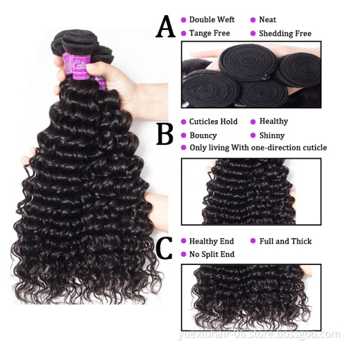 Grade 10A Hot Selling 100% Unprocessed Brazilian Virgin Cuticle Aligned Hair Deep Wave Silky Hair for Black Women